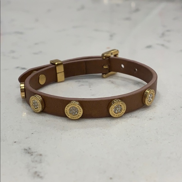 michael kors leather bracelet